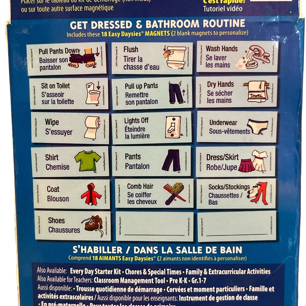 EASY DAYSIES Add On Pack Magnets Get Dressed